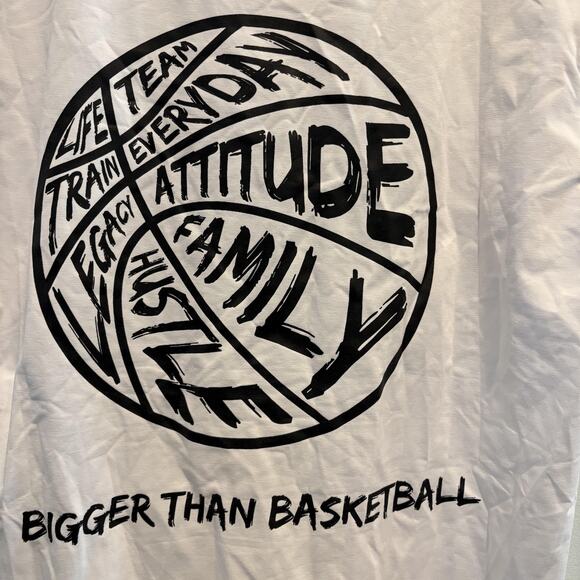 Bigger Than Basketball Shirt Mens Medium White Limited Edition MMXXI Graphic Tee - Picture 6 of 9